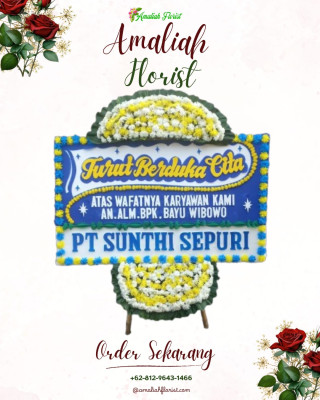 Papan Bunga Duka di Kaliabang Tengah