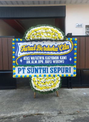 Papan Bunga Duka di Kaliabang Tengah